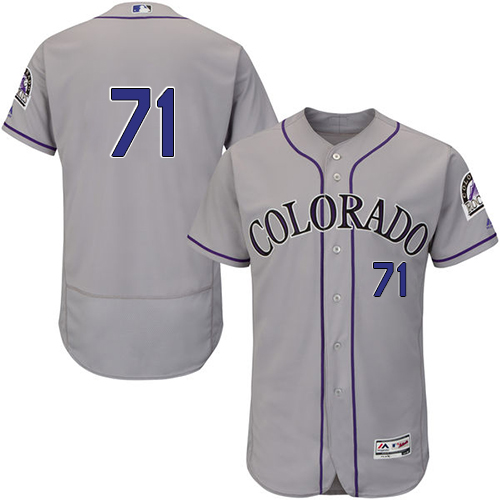 Rockies #71 Wade Davis Grey Flexbase Authentic Collection Stitched MLB Jersey